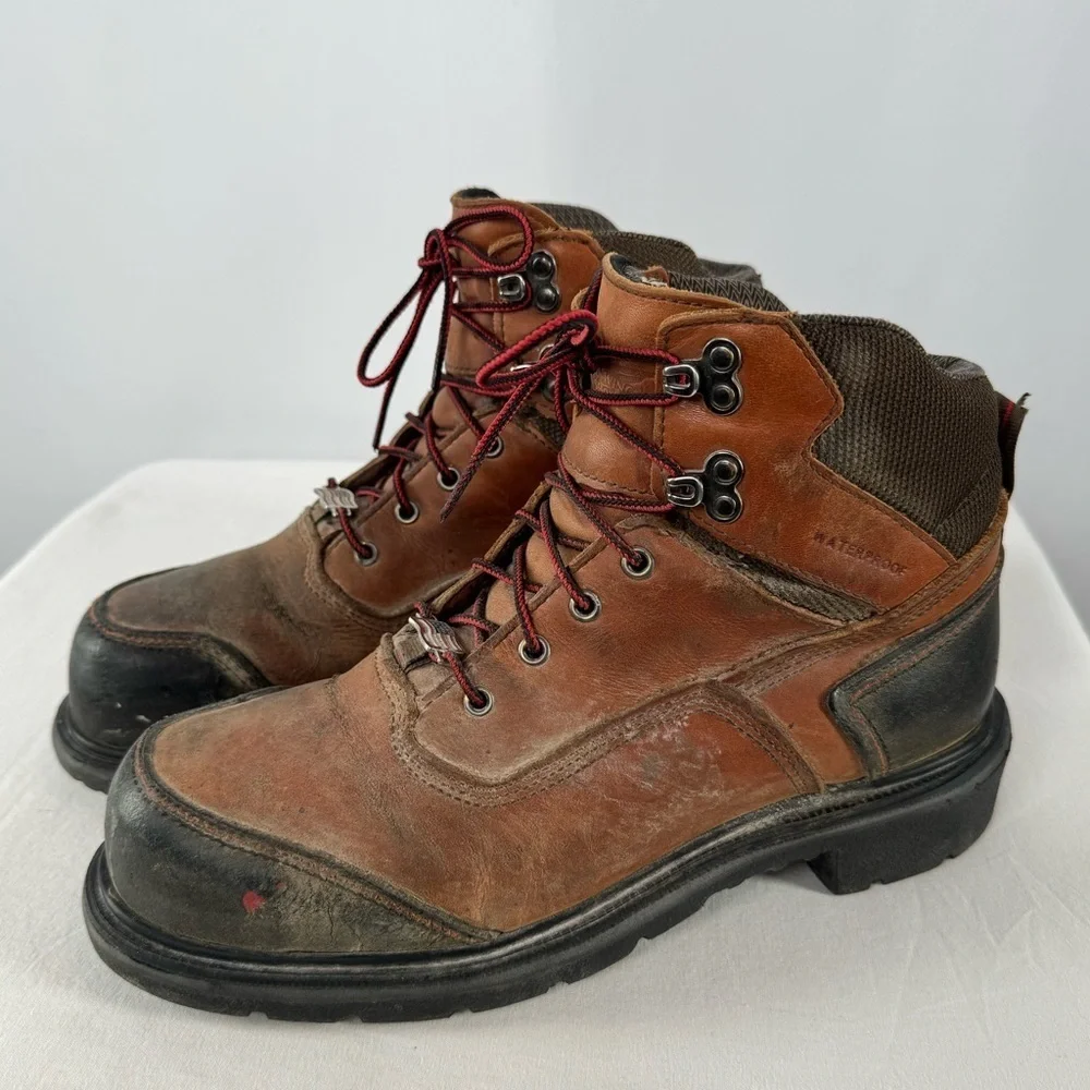Red Wing BRNR XP 6 Inch Waterproof Safety Toe Boot in Brown Size 8‎